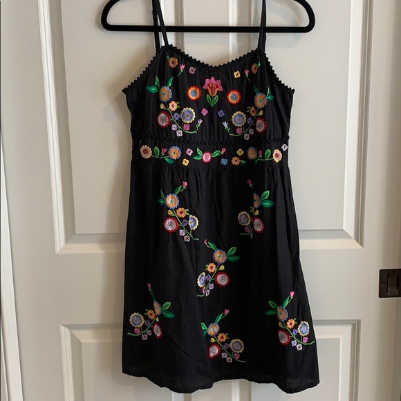 EARTHBOUND Dresses & Skirts - Black Embroidered Sundress